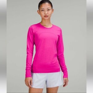 Lululemon Swiftly Relaxed Long Sleeve Top 2.0 in Sonic Pink Sz 12 EUC